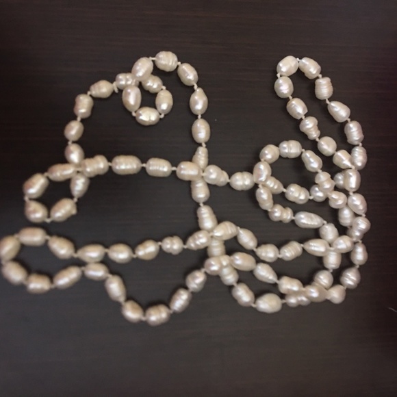 BIWA JAPANESE FRESH WATER PEARLS 46' LONG❤️6.5MM - Picture 5 of 5